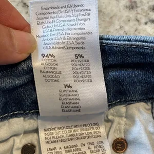 Mother Looker Ankle Chew Jeans Womens 25 Blue High Waisted Skinny Raw Hem Denim thumbnail 9