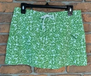 J. Crew‎ Skirt womens 6 Green Floral Print Cotton Golf Tennis Athletic Summer thumbnail 1