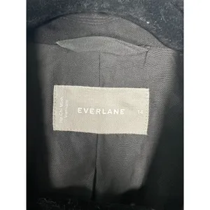 Everlane The Oversized Blazer Linen Black Women's Size 14 thumbnail 3