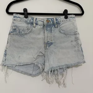 Free People We the Free Women Light Wash Blue Denim Jean Shorts 25 Festival New thumbnail 2