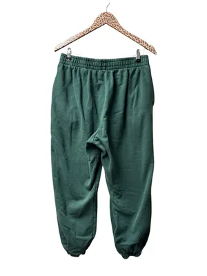 The Bar Varsity Fleece Sweatpants Hunter Green White XL READ thumbnail 3