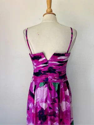 Lauren Ralph Lauren Purple Spaghetti Strap Full Length Evening Dress thumbnail 5
