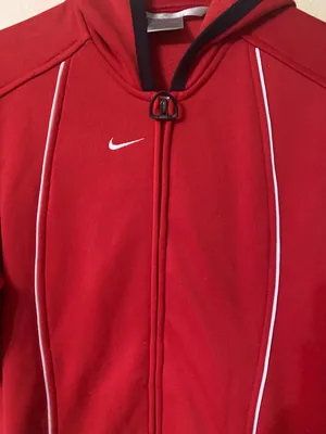 Nike Vintage Red Zip Up Hoodie Jacket thumbnail 2