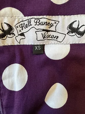 Hell Bunny Vixen Mariam Polka Dot Halter Swing Retro Dress size XS thumbnail 7