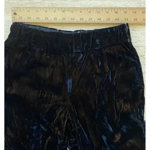 Alice‎ + Olivia Black brown Velvet Joggers Lounge Pants Elastic Waist Cuffs XS thumbnail 4