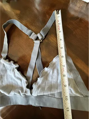 Urban Outfitters Lught Gray Ribbed Adjustable Bralette Size M thumbnail 6