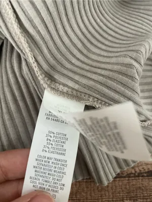 Aerie Ribbed Knit Stone Gray Henley Long Sleeve Top Size XL thumbnail 4