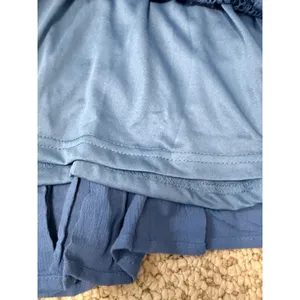 Umgee NWT Blue Lace Ruffle Mini Skirt Medium Boho Cottagecore thumbnail 8