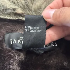 Donna Salyers Fabulous Furs Jacket S Brown Faux Suede Shearling Fur Y2K Boho thumbnail 4
