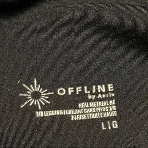 Aerie Offline Black 7/8 Leggings thumbnail 3