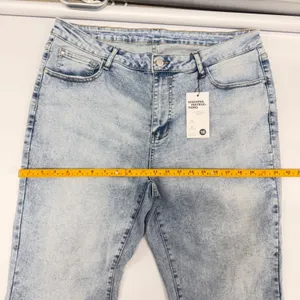 Cello High Rise Light Acid Wash Flare Jeans Light Blue Denim Size 18 thumbnail 4