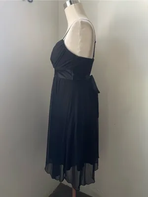 Vintage Frederick's of Hollywood Black Spaghetti-Strap Mini Dress thumbnail 2