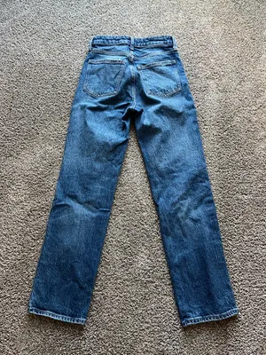 Aritzia Denim Forum Uma High-rise Straight Jeans Size 25 Vintage Dark Blue Zip thumbnail 5