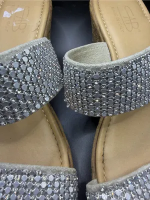 FAB Made in Italy Rhinestone Wedge Sandals thumbnail 3