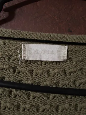 Altar'd State Sweater Knit Cropped olive green thumbnail 2
