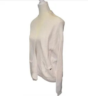 Textured knit open front cardigan thumbnail 2