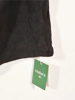 Halara High Waisted 2-in-1 A Line Mini Corduroy Skirt Black Size Medium NEW thumbnail 2