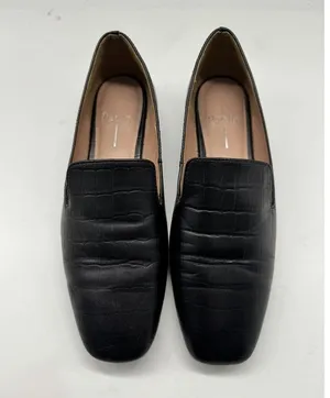 Linea Paolo Missy Black Leather Slip On Square Toe Loafers Women’s Size 7 thumbnail 4