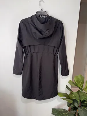 lululemon athletica Black Hooded Trench Coat thumbnail 12
