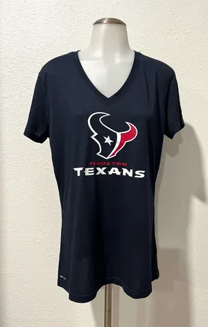 NFL Nike Dri-Fit Texans Football Women’s Top Size Large thumbnail 1
