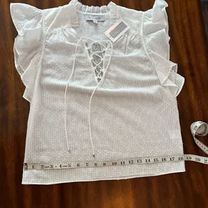 Intermix‎ Florance Flutter Sleeve Blouse NEW With Tags - Size S. thumbnail 10