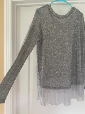 Abercrombie Grey Flowy Sweater thumbnail 6