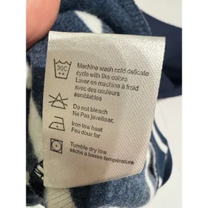 NWT Chaser Navy‎ Stripe Mixed Media Hooded Sweatshirt Small thumbnail 6