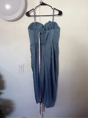 NEW House of CB Aegean Blue Corset Midi Dress thumbnail 6