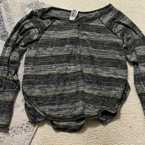 FREE PEOPLE oversized‎ space dye striped scoop neck balloon sleeve top thumbnail 6