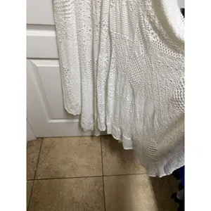 Chico's Lace Hanky Hem Midi Dress Optic White Crochet Sleeveless 0 S 4 NWT thumbnail 6