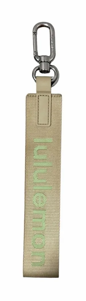 Lululemon Never Lost Keychain Trench/Pistachio Logo Wristlet Strap thumbnail 1