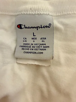 Champion White Heritage Cropped T-Shirt with Embroidered C Logo Size L thumbnail 4