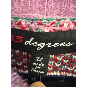 Women’s XL Pink Christmas Sweater Snowflake design Fuzzy Knit Holiday nwt thumbnail 3