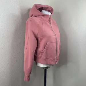 Lululemon Scuba Oversized Full Zip Hoodie Sweatshirt Brier Rose Pink Sz XS/S thumbnail 3