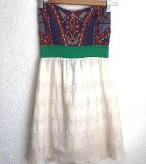 Flying Tomato Strapless Dress Embroidery Detail thumbnail 1
