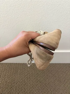 Zara split suede ballet flats thumbnail 10