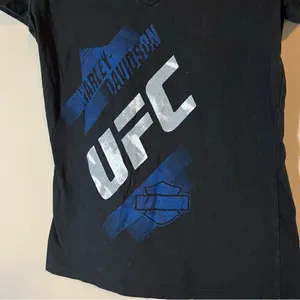 ✨ Harley‎ Davidson Black Blue UFC Waterloo Iowa Shirt Small thumbnail 3