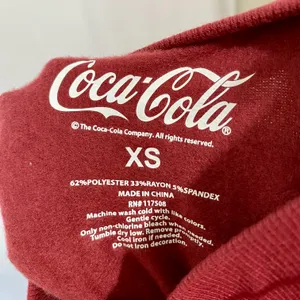 Women’s Casual Drawstring Joggers Coke Rainbow Print Logo Maroon NWT thumbnail 5