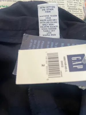 Gap Morden fit Chino Low waist Sz 2 navy pinstripe New effortless business thumbnail 12