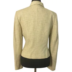 Ann Taylor Textured Tweed Jacket Blazer Pale‎ Green Sz 2 Easter Career Church thumbnail 2