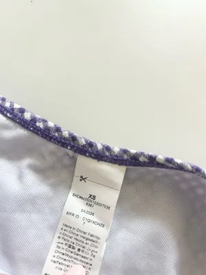 Women’s White & Purple Ruffle Gingham Bikini Bottoms - XS thumbnail 3