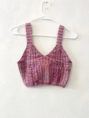 New Free People Movement Large‎ Fuzzy Sweater Cardigan Tank Pink thumbnail 6