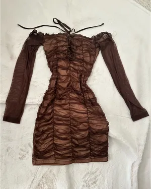 Brown Mini Dress thumbnail 1