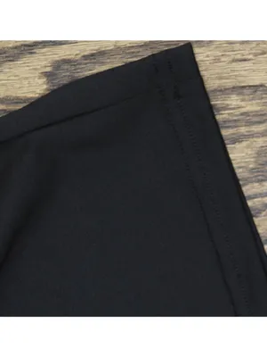 NWT White Mark Foldover Knit Solid Palazzo Pants 0656729710401 Black 1X thumbnail 5