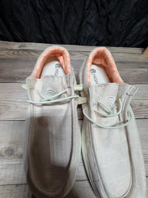 High Tide Women’s Boat /loafer Shoes Cream Fabric Size 8 thumbnail 6