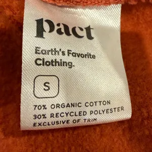 PACT Organic Cotton‎ Polyeater Blend Crewneck Sweatshirt in Burnt Orange Small thumbnail 5