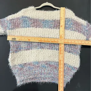 Altar'd State Eyelash Striped Fuzzy Sweater M/L thumbnail 5