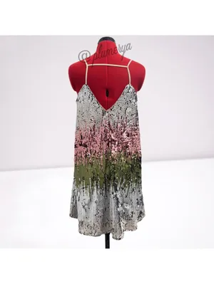 Loveriche Women's Ombre Matte Sequin Cami Slip Dress Summer Y2K Style Size S thumbnail 4