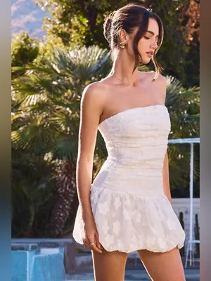 NEW AMANDA UPRICHARD Rendezvous Bubble Skirt Mini Dress S thumbnail 2