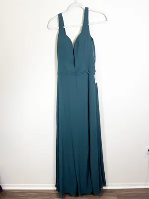 NWT Kennedy Blue Haley Bridesmaid Dress Forest Green Size 14 thumbnail 3